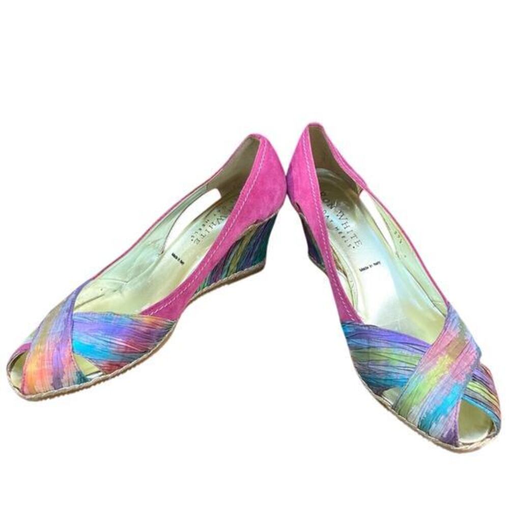 Ron White wedge sandal women's size 9 / 39.5 All Day pink colorful boho NEW
